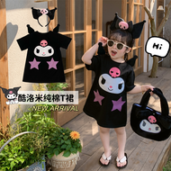 HYS Kuromi dress Girls Dress Childrens dress childrens princess cartoon short-sleeved dress girls su