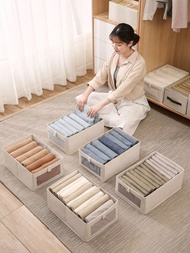 2/1pc Fabric Visible Window Linen Storage Box, Wardrobe Organizer Box, Linen Storage Box, Clothing S