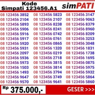 KO154 - nomor cantik simpati 08123456 murah