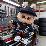 Labubu Red Bull F1 Blue Racing Suit Labubu Baby Clothes Suit 123 Generation (Doll Not Included)