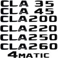 Car Trunk Letters Logo Emblem Badge Decals Sticker For Mercedes-Benz CLA Class CLA35 CLA45 CLA260 CL