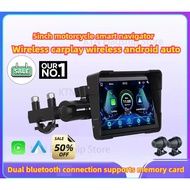 2025-New 5-inch Moto DVR Wireless Carplay Android Auto IPX7 Waterproof DVR GPS Motorcycle Navigation