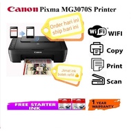WIFI Printer Canon MG3070S (print, scan, copy, WiFi handphone &amp; laptop)