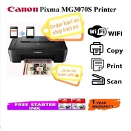 WIFI Printer Canon MG3070S (print, scan, copy, WiFi handphone & laptop)