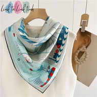 Square Silk Scarf 90x90cm - Premium 90x90 Silk Scarf Bandana Turban - 90x90 Silk Square Scarf BEAUTI