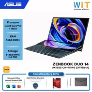 ASUS ZENBOOK DUO 14 UX482E-GHY411WS / i7-1165G7 /16GB RAM /512GB SSD /14.0"FHD Touch /NVD MX450 2GB /Ms Office /W11 /2Y