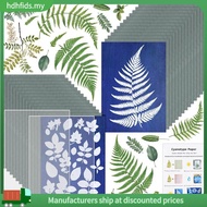[in ]Sun Print Paper Kit Cyanotype Paper With 2 Sheet Acrylic Panel Green For Arts Crafts DIY Projec