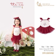 CNY Collection (3M-24M) Lovely, pretty baby girl fashion Ballet bodysuit from 7.4kg to 13.6kg Aprico
