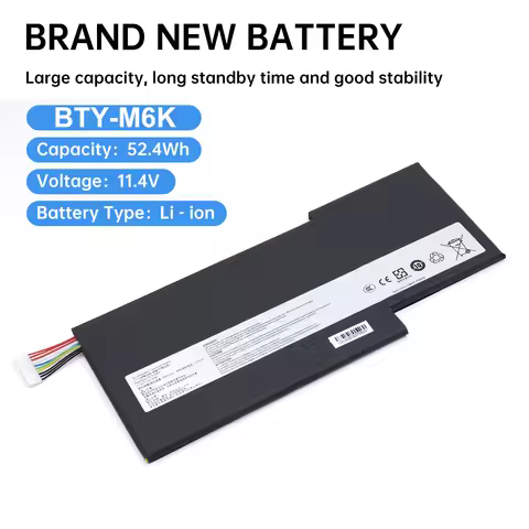 BTY-M6K Laptop Battery for MSI MS-17B4 MS-16K3 GF63 Thin 8RD 8RC GF75 Thin 3RD 8RC 9SC GF65 Thin 9SE