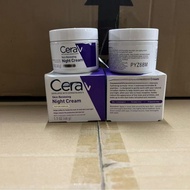 Ready Stock Cera Cera Cera ve Skincare Oil Peptide Anti-Wrinkle Moisturizing Night Cream Purple 48g 