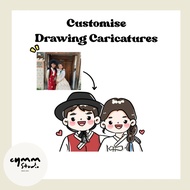 CUTE DRAWING ONLY RM6 FAMILY FRIENDS AND COUPLE PETS ALL DOABLE MAKE YOUR SPECIAL WALLPAPER OR SOFTC