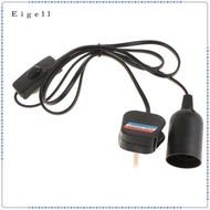 [Eigell] E27 Screw Bulb Socket, Bulb Holder Base with Cable Cord and On/Off Switch, (UK