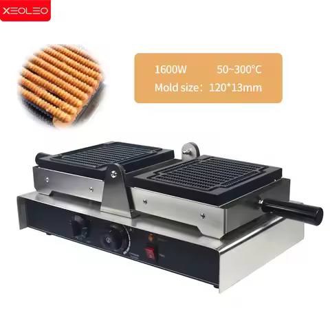 XEOLEO Electric Waffle Maker 1600W Threaded Shape Waffle Maker Machine French Fries Waffle Stick Mac