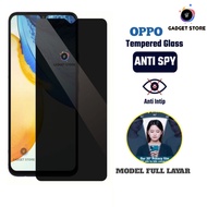 LAYAR Tempered Glass Anti Spy Oppo F7 F9 F1 F11 Pro F19 tg screen protector screen protector