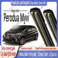 Perodua New Myvi Dedicated Wiper MYVI Gen 3 NEW  2018 to 2023  Double Rubber Strip Wiper Cartilage W