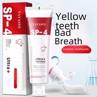 YAYASHI SP-4Probiotics Whitening Stain Removing Toothpaste Fresh Breath Improving Yellow Teeth Family Pack Men and Women120g