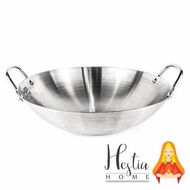 Home Pro Frying Pan Stainless Wok Crock 30 32 34 36 38 40 Cm