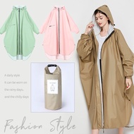 Fashion Lengthened Extra Thickened Waterproof Long-Sleeved Cloak Raincoat Adult Men Women Outdoor Cy