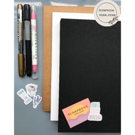 A5 cover paper 10 sheets brown/cream/black 250gsm and 337gsm
