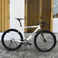 Fixie Fullbike Brain Medulla Alloy 700C Hitam Putih Aero Vuelta Taiwan