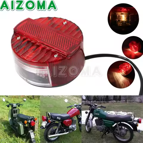 Motorcycles Taillight Rear Brake License Plate Running Light For MZ ETZ 150 250 251 301 Simson SR 50