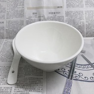陶瓷粥碗早餐店碗飯碗湯碗斗笠碗沙拉碗甜品碗家用餐碗加厚骨瓷碗