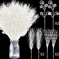 6PCs Christmas Tree Decorations Artificial Glitter Berry Stems Ornaments Fake Christmas Candy Picks 