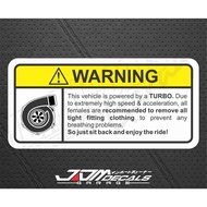 Funny Warning Sticker - Turbo 2
