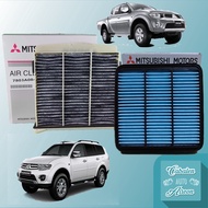 Air Intake Filter + Cabin Filter package for Mitsubishi Montero gen2 and Strada gen4 aircon / cabin