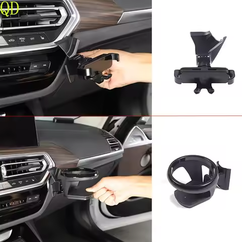 For BMW X3 X4 G01 G02 2022-2025 Black car center control air outlet side mobile phone holder water c