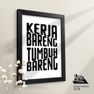 Wall Decoration Wall Decor Motivational Poster for Office Work Space & A4 Frame Frame - Work, Shakin