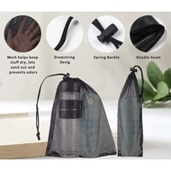 Pouch Jaring Serut Tas Serut Serbaguna Tas Makeup Alat Mandi Mesh Bag