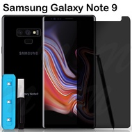 โค๊ทลด11บาท ฟิล์มกระจก นิรภัย เต็มจอ ป้องกันคนแอบมอง กาวยูวี ซัมซุง โน้ต8 /โน๊ต9  Privacy UV Glue Set Curve Tempered Glass Screen For Samsung Galaxy Note8 / Note9 (6.3") Black
