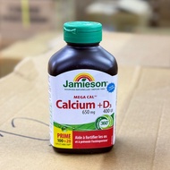 現貨✨加拿大 Jamieson Mega Cal Calcium 650mg + Vitamin D3 400 IU 100+20 Caplets｜增美神高濃鈣 650mg + 維他命D 400IU 