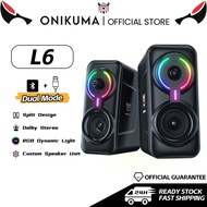 ONIKUMA L6 Desktop Wired Speakers Full Range Dual Speaker Dolby Stereo Sound With RGB Lights