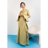 Lubna - Satin Abaya Dress With Trimmings