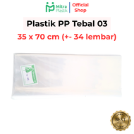 Plastik PP Lebar 35 Tebal 03 35x45 35x50 35x55 35x60 35x70 Kantong Plastik Bening Transparan
