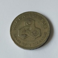 Duit Syiling Old Coin Lama RM1 Penganugerahan Taraf Bandaraya Kuala Lumpur 1972