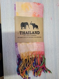 泰國 THAILAND100% SILK & CASHMERE 圍巾