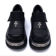 Y2K Harajuku Punk Leather Platform Shoes - Heightening Design
