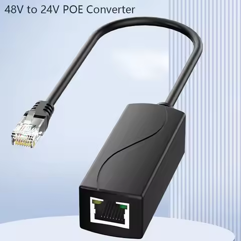 PoE 48V To 24V PoE Converter Input 44-57V RJ45 Port Output 24V/1A Converters IEEE802.3af/at 1000Mbps