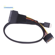 [Aus-t] 1PC DIY Accessories OCuLink PCIe PCI-Express SFF-8611 X4 4i To Dual SFF-8639 U.2 U.3 SSD Dat