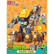 Plants vs. Zombies Toys Boys Desert Breaker Alloy Transformation 5 Fit 1 Giant Dr. Zombies
