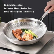 28cm/30cm Non-Stick Frying Pan Wok Stainless Steel oated Home Steak Skillet Stove Induction Cooker F