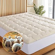 Luxury 100% Organic Wool Mattress Topper - 60"x78"