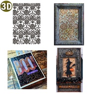 3D Embossing Folder Retro Flower Pattern Scrapbooking Supplies Craft Materials DIY Art Deco Background Photo Album