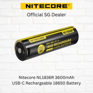 Nitecore NL1836R 3600mAh USB-C Rechargeable 18650 Battery