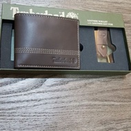 Timberland Men's Slimfold Leather Wallet with matching Key Box