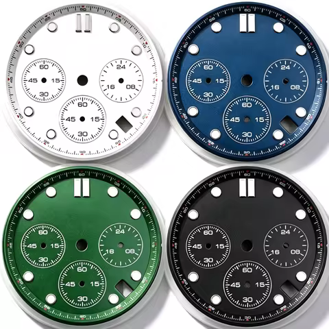 31mm VK63 Watch Dial Diver Matte Texture Chronograph No Logo For Seiko Seamaster VK63 Quartz Movemen