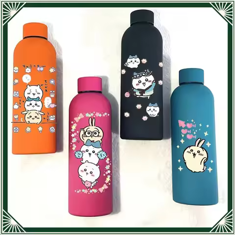 for Chiikawa Insulated Cup Sports Small Mouth Bottle Colour Double-layer Vacuum Stainless hachiware 